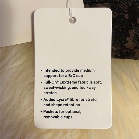 🐆 NWT Lululemon Energy Bra Leopard Print Black 12 🐆 - Picture 9 of 11